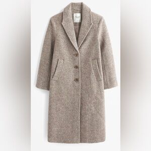 Abercrombie & Fitch Wool-Blend Tailored Topcoat